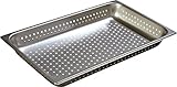 Carlisle 607002P DuraPan 18-8 Stainless Steel Light-Gauge Full-Size Perforated Food Pan 10.4 qt. Cap