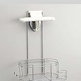 シャワーラック 1段 ステンレス製 シャンプーケット収納 バスラック コーナーラック シャンプーボトル