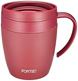 和平フレイズ マグカップ 330ml レッド 蓋付き 保温 保冷 オフィスマグ フォルテックハウス RH-1290