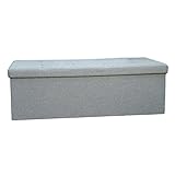 スツール 収納 ベンチ 折りたたみ収納ボックス 2人掛け Ｍサイズ70x38x38cm(グレー, Ｍ)