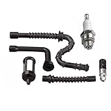 QHALEN Stihl 024 026 Ms240 Ms260チェーンソー用燃料ラインオイルラインスパークプラグ燃料フィルターオイルフィルターインパルスライン