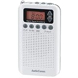 OHM DSPスリムラジオ ワイドFM対応 ホワイト RAD-P350N-W 07-8184