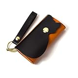 【R・L・A】猫シルエット本革キーケース 栃木レザー ネコ 鍵 収納 ねこ クロネコ (BLACK)