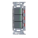 スガツネ工業 ガイドランプ付埋込トリプルスイッチ AC125V 15A ソリッドグレー PXP-J-NKW03009-SG