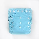 SUNNY BABY 薄型ワンサイズ布おむつカバー 水色 新生児～オムツ卒業まで