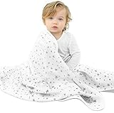 Baby Blanket for Receiving, Stroller and Crib, Merino Wool Blanket, 40"x 31.5", Stars [並行輸入品]
