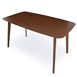 ダイニングテーブル テーブル 単品 4人掛け 天然木 角丸テーブル ワイド 幅140cm 斜め脚 ウォルナット