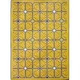 Joy Carpets Kaleidoscope Electrode Whimsical Area Rugs, 46-Inch by 64-Inch by 0.36-Inch, Gold [並行輸入品