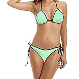 ADECライトグリーンGirlsセクシークール三角形ビキニセット水着Two Piece カラー: ブラック