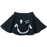 MANIS(マニス) 裏毛スマイルスパンコールスカート M 110cm /ブラック NO.R-S-14509