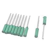 uxcell ゴム砥石 軸付砥石 ポイントマウント　4mm x 16mm　円柱形ヘッド　ポリッシャー 研削 マウント ポイント　10 個入り