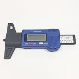(Aideaz) 選べる デジタル デプスゲージ タイヤ溝 0.01 mm シンプル 精密 測定 (ブルー プラスチック端)