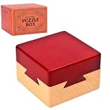 Wooden Puzzle Box Brain Teaser Magic Drawers Gift Wooden Secret Compartment Brain Game for Adults