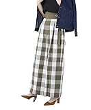 ナノ・ユニバース(nano・universe) ギンガムチェックワイドパンツ 38 カーキ nano・universe