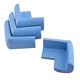 uxcell コーナークッション　コーナーガード　コーナーパッド　コーナーカバー エッジ カバー パッド 家具 デスク 引き出し 気泡ゴム製 ライトブルー 4個入れ