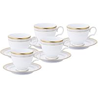 Noritake ノリタケ カップ & ソーサー セット ( コーヒー ティー 兼用) 250cc ハンプシャーゴールド  5客  ファインポーセレン F91988/4335