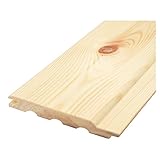 北欧レッドパイン 無垢羽目板 パネリング 本実目透かしR溝 無塗装 12x88x2700mm 10枚入 壁材 天井 腰壁