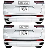 SlickMod クローム 削除 遮光ビニール オーバーレイ 2021-2023 Jeep Grand Cherokee L ディフューザー トリム(オーバーランド&サミットモデル、グロスブラック)