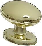 Stanley Hardware BB8014 1.34" Diameter Egg-Shaped Knob in Polished Brass [並行輸入品]