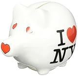 I Love NY Piggy Bankニューヨーク市、セラミックお土産、Kids NYCお土産