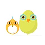 Oopsy Daisy Mod Bird Canvas Wall Art, Duo, 14' x 14' [並行輸入品]