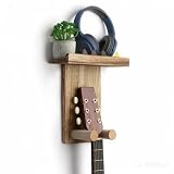 JUSTBOKU ギタースタンド ギター 壁掛け ギターハンガー ギタースタンド 吊り下げ 転倒防止 安定 楽器スタンド 木製 ウクレレスタンド エレキベース スタンド (1個セット)