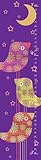 Green Leaf Art Growth Chart, Birds on Purple [並行輸入品]