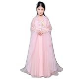 お姫様になりきり　ハロウィン クリスマスパーティーグッズ　子供用 　 唐朝宮廷お姫様　フェアリー風　ワンピース　発表会　演奏会などに (120cm)