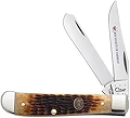 Case BSA 18036 Antique Bone Handle Rogers Jig Mini Trapper 6207 Ss, Brown by Case