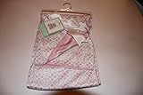 Jersey Reversible Baby Blanket Pink and White 30x40 by Manhattan Kids