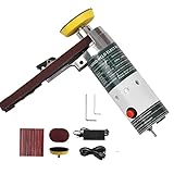 Weytoll 2in1 電動ベルトサンダー&ポリッシャー 片手操作 100W 10000回転/分 ミニ 小型グラインダー 木工 金属加工