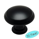 Cosmas 5422 FBフラットブラックキャビネットハードウェアマッシュルームノブ – 50パック