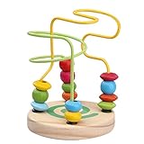 Fedput(TM) 新しいデザインの子供キッズ幼児ベビーカラフルな木製ミニビーズの周囲にワイヤーの迷路教育玩具数学おもちゃギフトのFCI＃