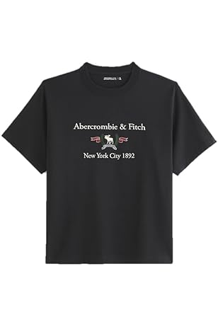Amazon | アバクロ Abercrombie&Fitchプレミアムヘビーウエイト半袖T 