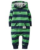 カーターズ Carter's カバーオール 長袖 フレンチテリー綿 & ベビー・デポ モスリン ウォッシュクロス Hooded French Terry Jumpsuit NB (50-55cm) [