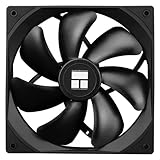Thermalright TL-C14C 140 mm性能級CPUファン、4ピン PWMインテリジェント温度制御、コンピュータシャーシ放熱ファン-ブラック、柔らかいコーナーマット、低騒音シャーシ放熱、140x140x25mm