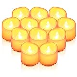 (リーダーテク) LederTEK 黄色 12個セット 電子電池ろうそく ledキャンドル 無煙蝋燭 室内電飾 クリスマス パーディー 結婚式 屋外 夕飯飾り