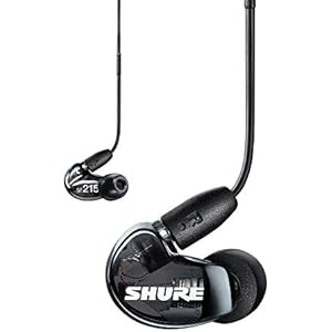 SHURE イヤホン UNIシリーズ SE215-K+UNI-A ブラック : マイク・リモコン付 【国内正規品/メーカー保証2年】
