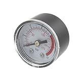 uxcell　コンプレッサーバロメーター　エア圧力計　ブラックシェル　0-12BAR 0-170PSI