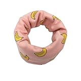 Ochine スタイ 赤ちゃん ビブ よだれかけ コットン ふわふわ スナップ マフラータイプ かわいい ベビー ビブ バナナプリント ワンサイズ 出産祝い