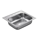 Moen G221964 2200 Series 22-Gauge Single Bowl Drop In Sink, Stainless Steel [並行輸入品]