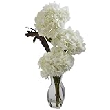 Home Garden Decor Triple Hydrangea w/Vase
