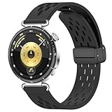 [SumNeol] バンド Huawei Watch GT6 41mm/GT5 Pro 42mm/GT5 41mm/GT4 41 mm/Huawei Watch 5 42mm 対応 交換バンド シリコン素材 磁気バックル マグネット式バックル 替えベルト スポーツ 軽量 交換ベルト ファーウェイ スマートウォッチ GT6 41 mm/GT 5 Pro 42 mm/5 42 mm 用 (ブラック)
