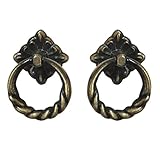 SODIAL(R) 3ペアのビンテージなキャビネット　引き出し　ドレッサー　キャビネットプルハンドル　ノブ　ネジ付き