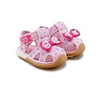 ZAKAKA 可愛い ベビー 女の子 サンダル　靴下セット つま先 保護 お花 モチーフキッズシューズ おしゃれ きれいめ 子供 各サイズ 夏 水泳 海 女児 カラー：ピンク ブルー (内寸12.5c