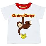 おさるのジョージ 半袖Tシャツ ベビー キッズ Curious George 子供用 男の子 女の子 fo-sn3256-9025 95cm オフ白