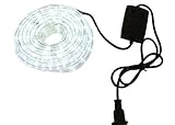 クリスマス イルミネーション 2芯 丸型 防水 ロープ ライト 300 LED / 10m ホワイト 28種類 コントローラー セット