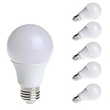 YATE Lighting 5-Watt 40-Watt Equivalent LED Light Bulb Daylight 6000K, Pack of 6 [並行輸入品]