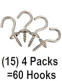 National Mfg n348 – 433 4パックで3 / 4 "ステンレススチールスクリューカップフック – 数量15