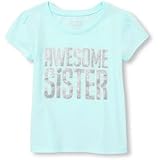 ザ・チルドレンズプレイス THE CHILDREN'S PLACE/ ショートスリーブグリッターグラフィックティ クリスタルミント トップス半袖Tシャツ 3歳【並行輸入】